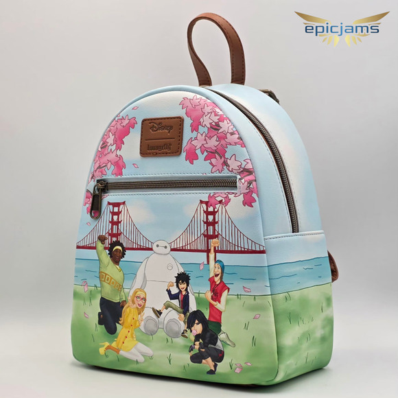 Loungefly Disney Big Hero 6 Baymax Group View Mini Backpack New - Picture 3 of 8